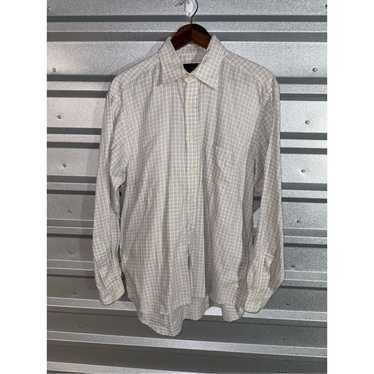 Alfred Dunhill Dunhill White Check Button Up Spor… - image 1