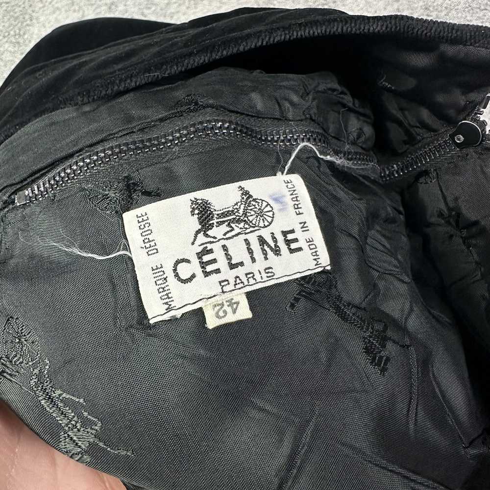 Celine × Rare Rare! Celine Vintage Black Velvet C… - image 6