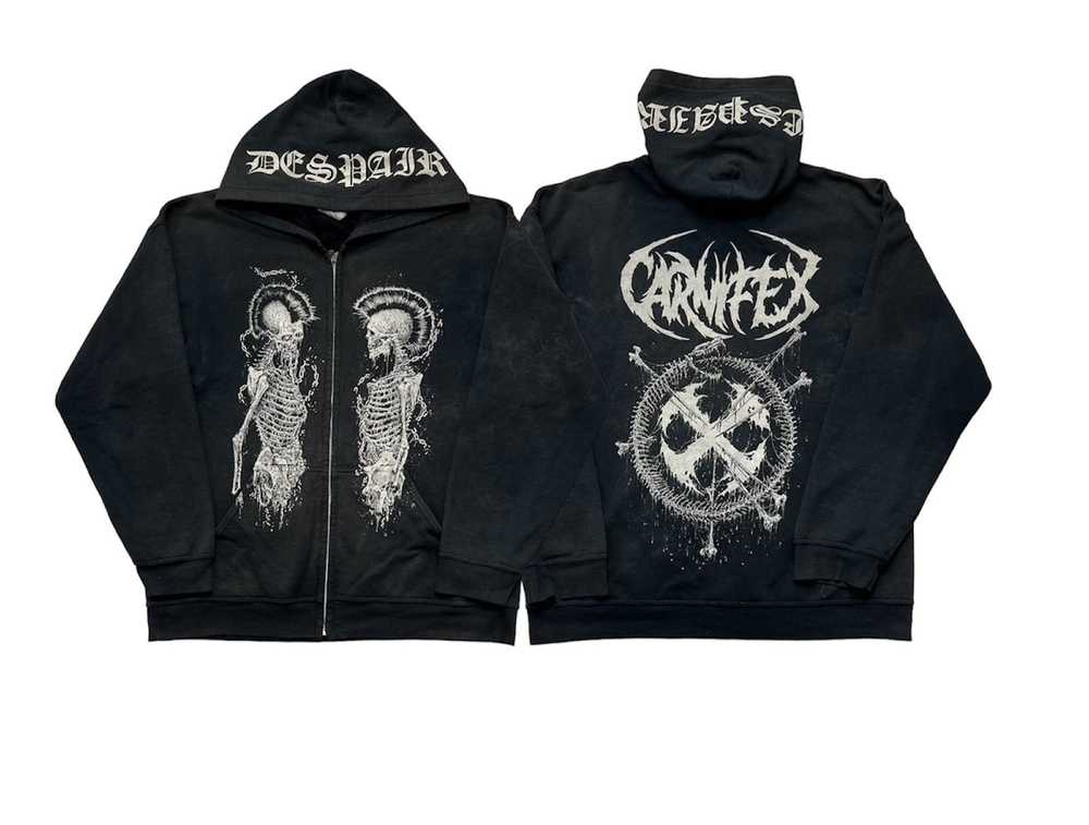 Rap Tees × Rare × Vintage Hoodie Carnifex Deathco… - image 1