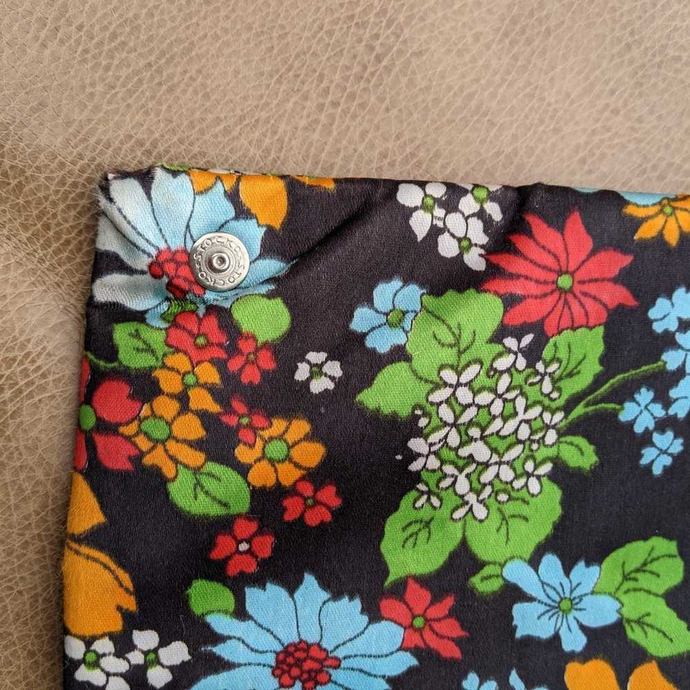 Vintage Flower Power Foldable Tote Purse with Luc… - image 10