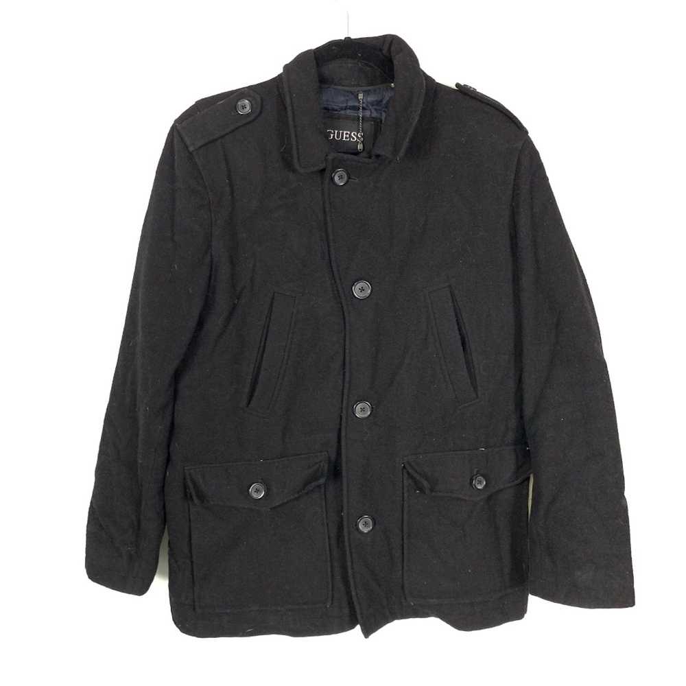 Guess Guess Military Field Jacket Pea Coat Wool Q… - image 1