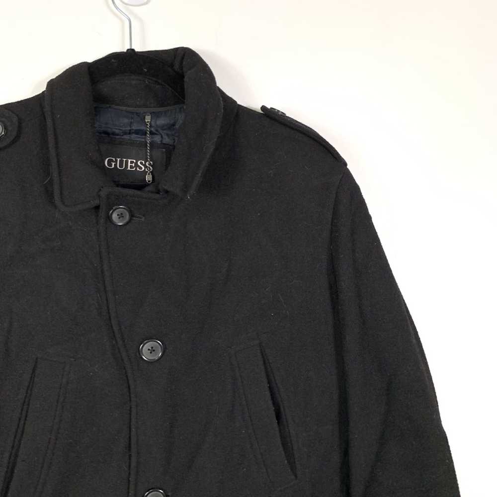 Guess Guess Military Field Jacket Pea Coat Wool Q… - image 3