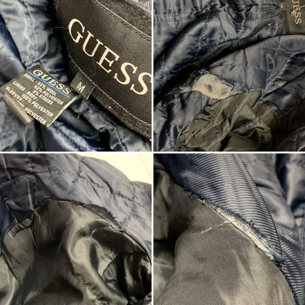 Guess Guess Military Field Jacket Pea Coat Wool Q… - image 8