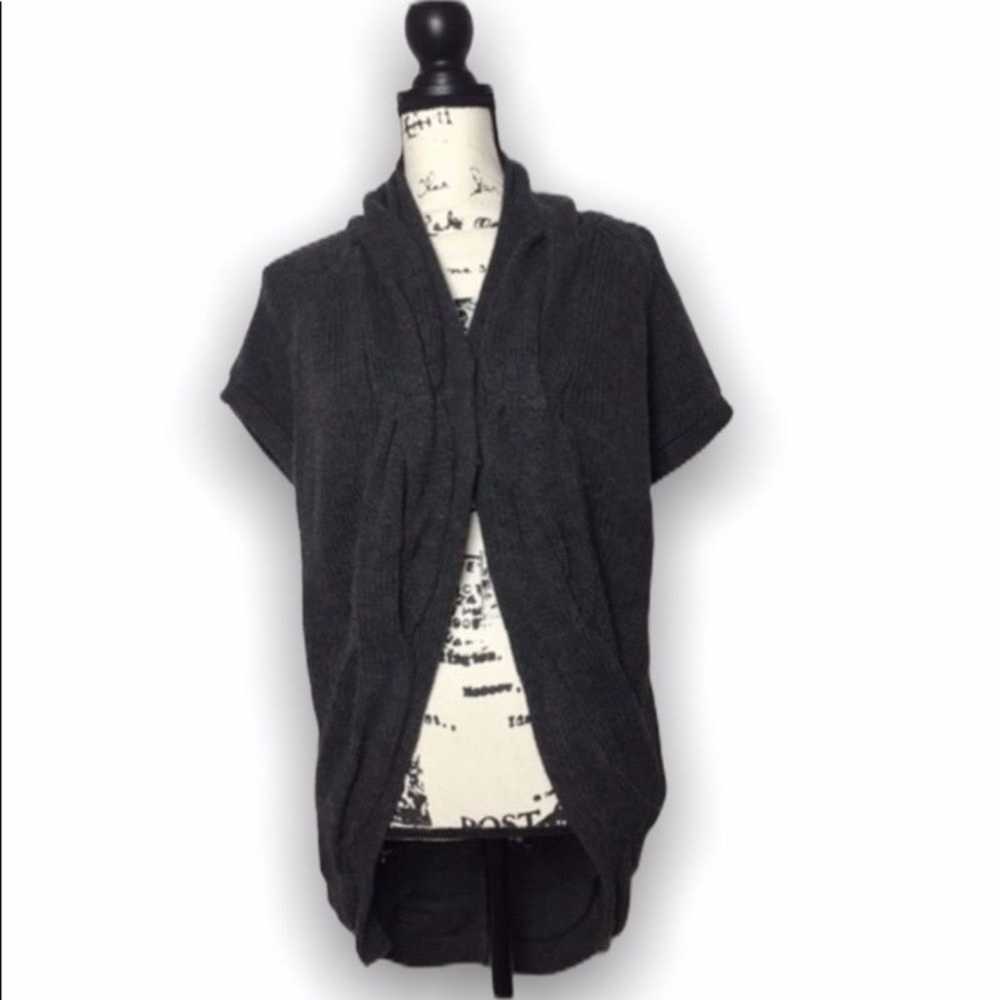 Other Isda & Co gray chunky short sleeve cardigan - image 1