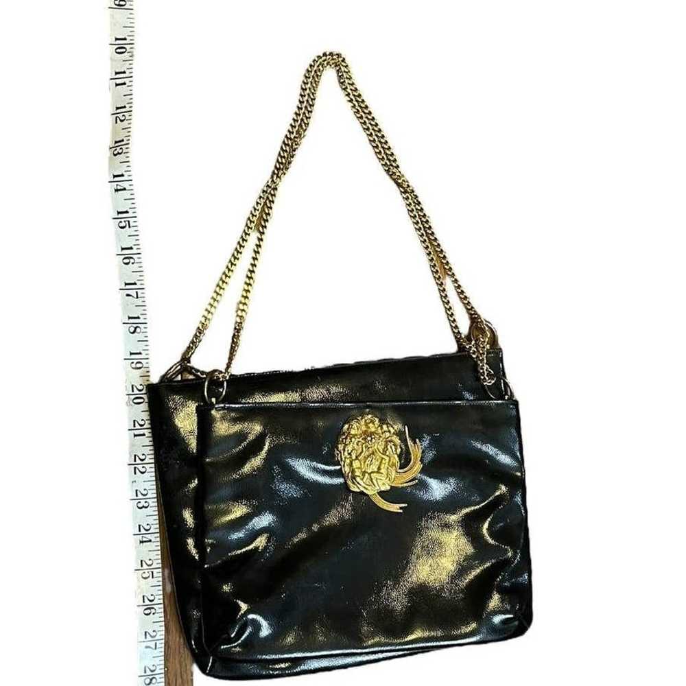 RARE Vintage Rosenfeld Black saddle bag with gold… - image 8