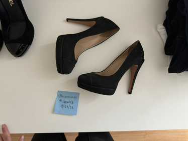 Chanel Chanel Vintage Black Suede Heels - image 1