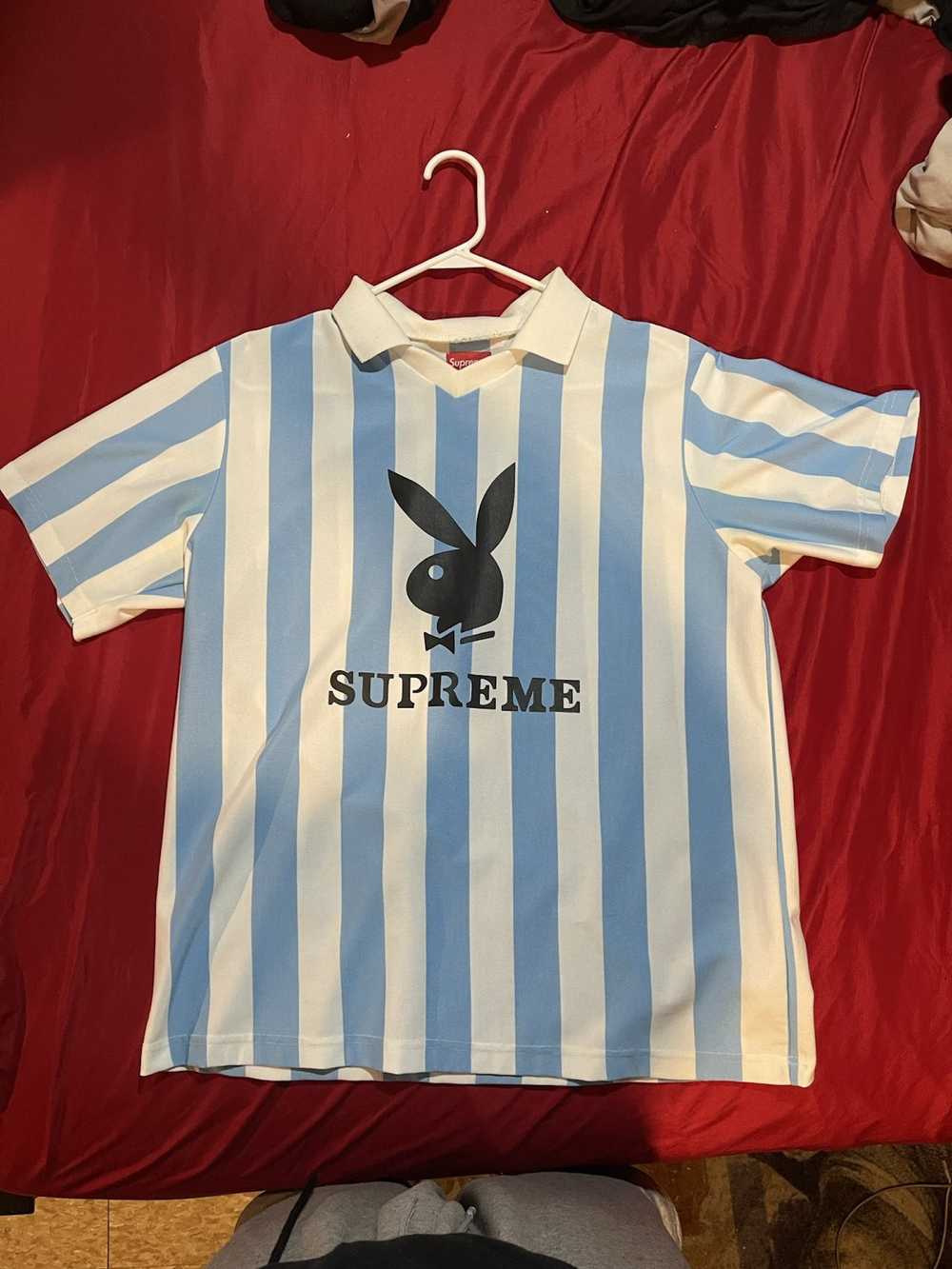 Supreme Supreme SS18 x Playboy Soccer Jersey Ligh… - image 1