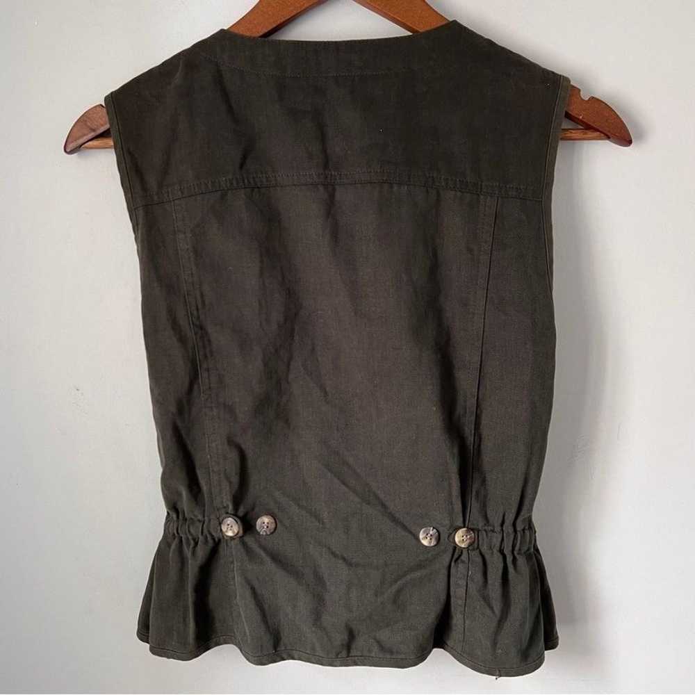 Bass Vest Vintage Button Down Peplum Womens Size … - image 4