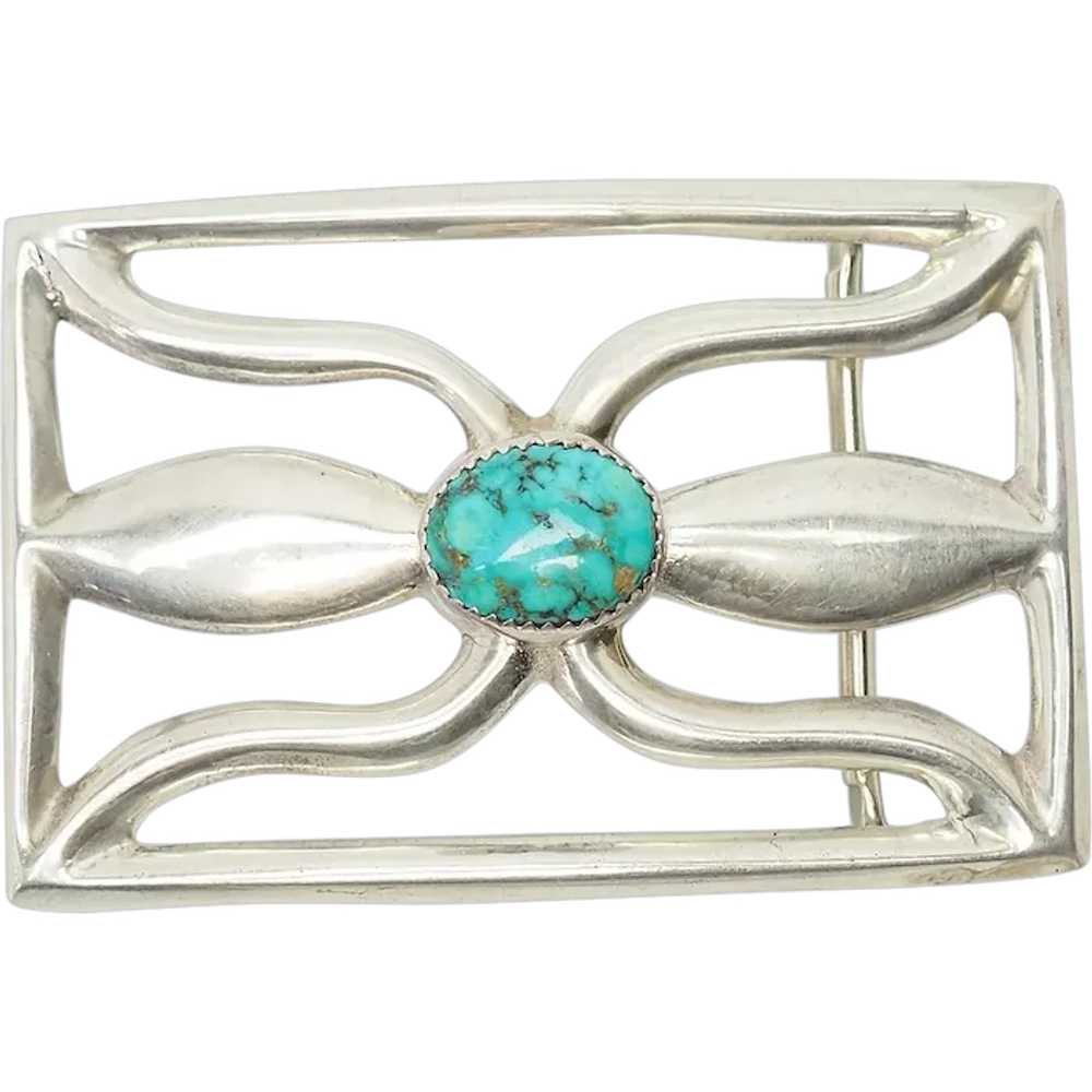 Vintage Native American 925 silver turquoise belt… - image 1