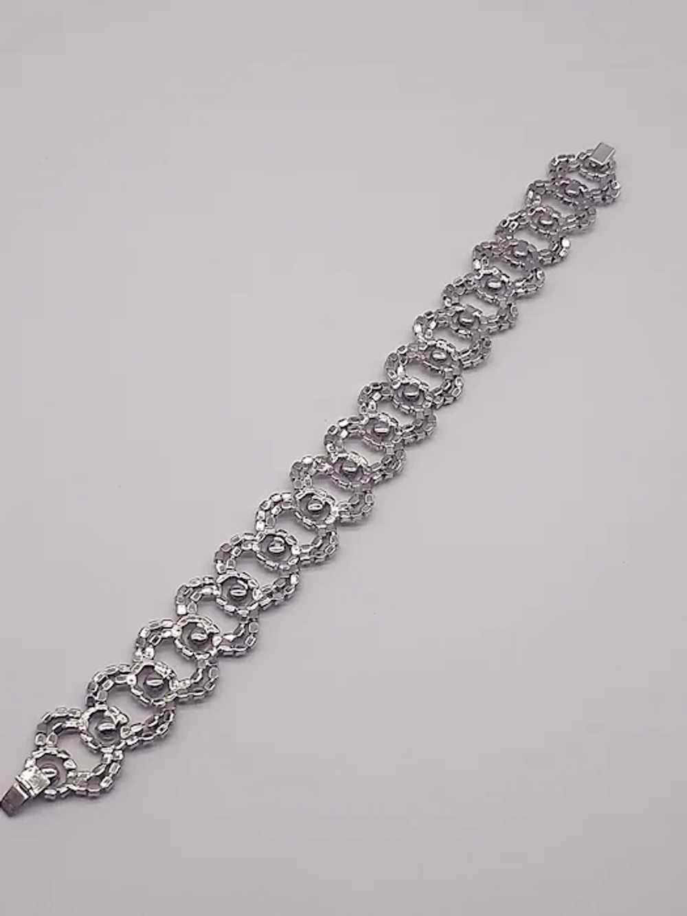 Vintage clear silver tone chocker necklace - image 10