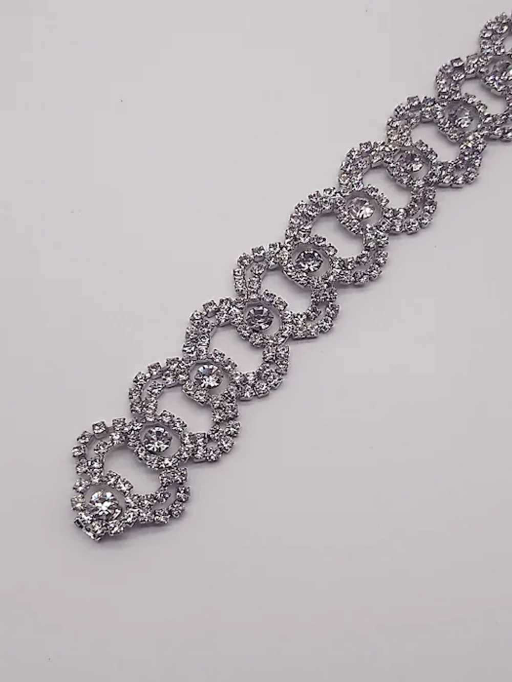Vintage clear silver tone chocker necklace - image 8