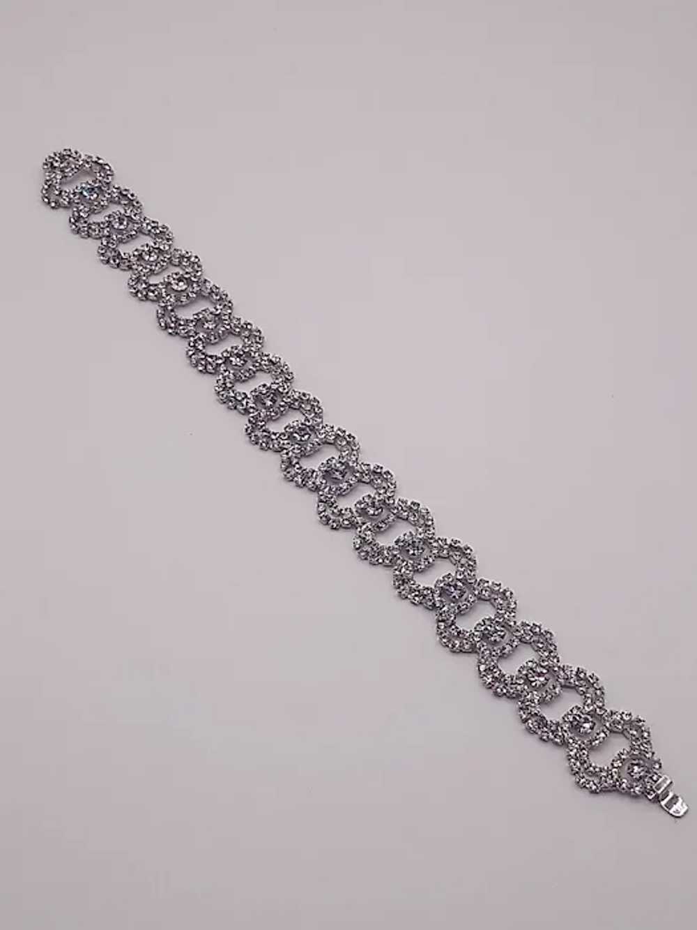 Vintage clear silver tone chocker necklace - image 9