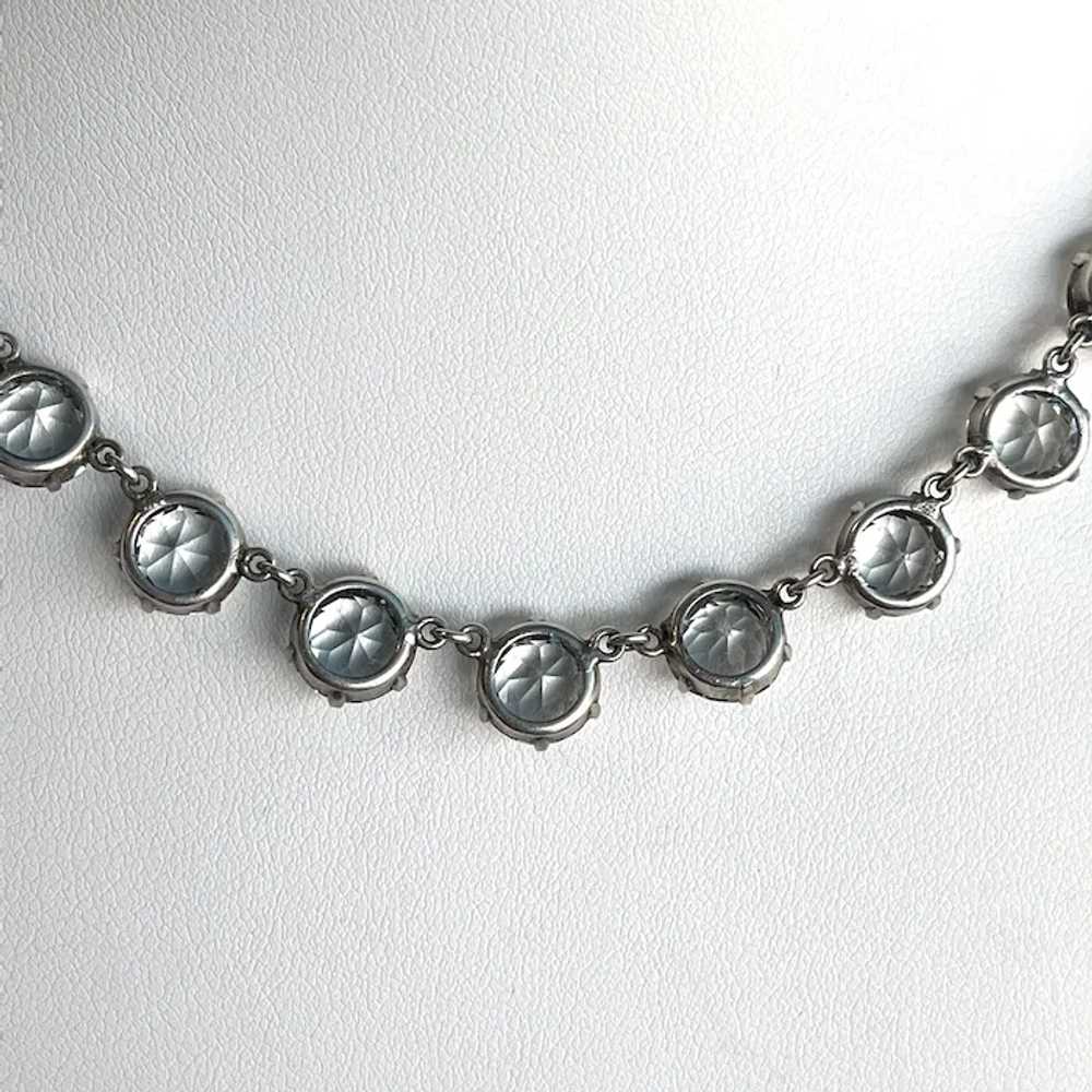 Art Deco Sterling Paste Riviere Necklace - image 7