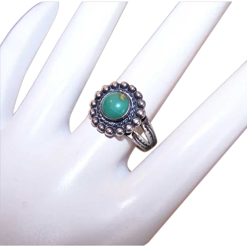 Bell Trading Post Sterling Silver Cab Turquoise R… - image 1