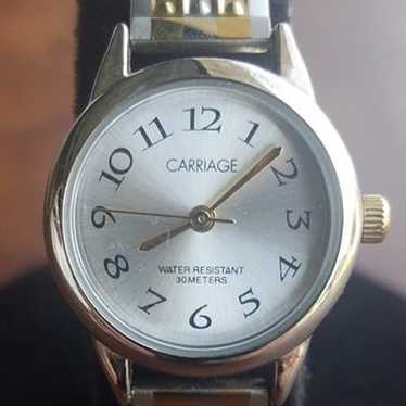 TIMEX CARRIAGE  Two-Tone Stainless  Steel Dress/C… - image 1