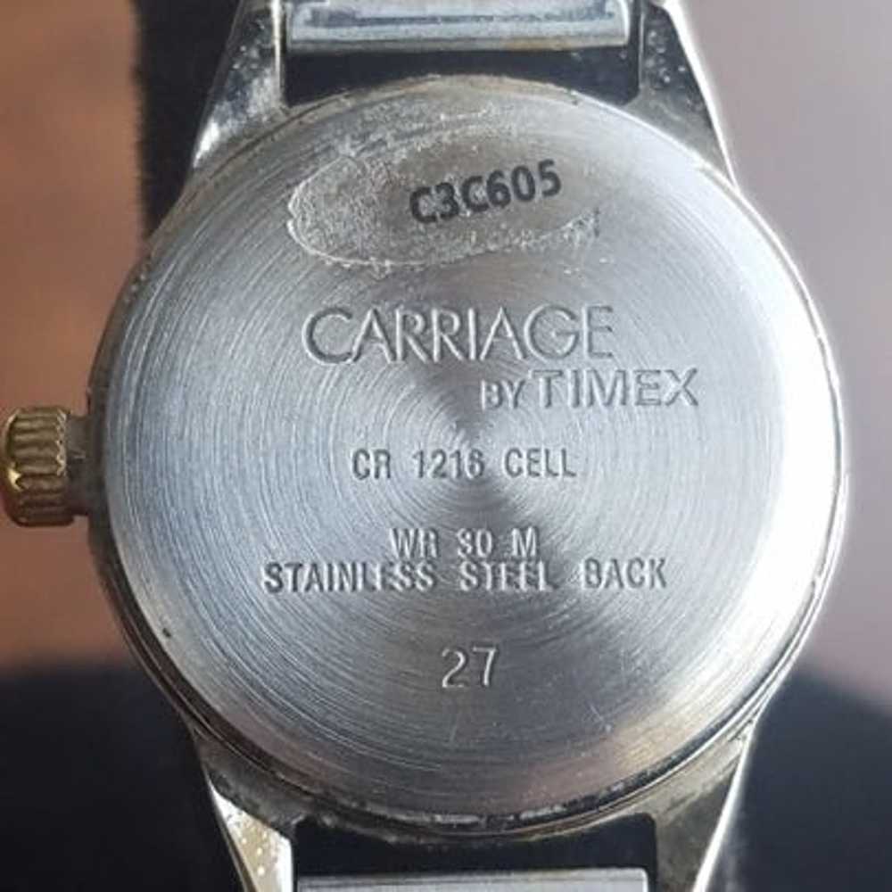 TIMEX CARRIAGE  Two-Tone Stainless  Steel Dress/C… - image 2