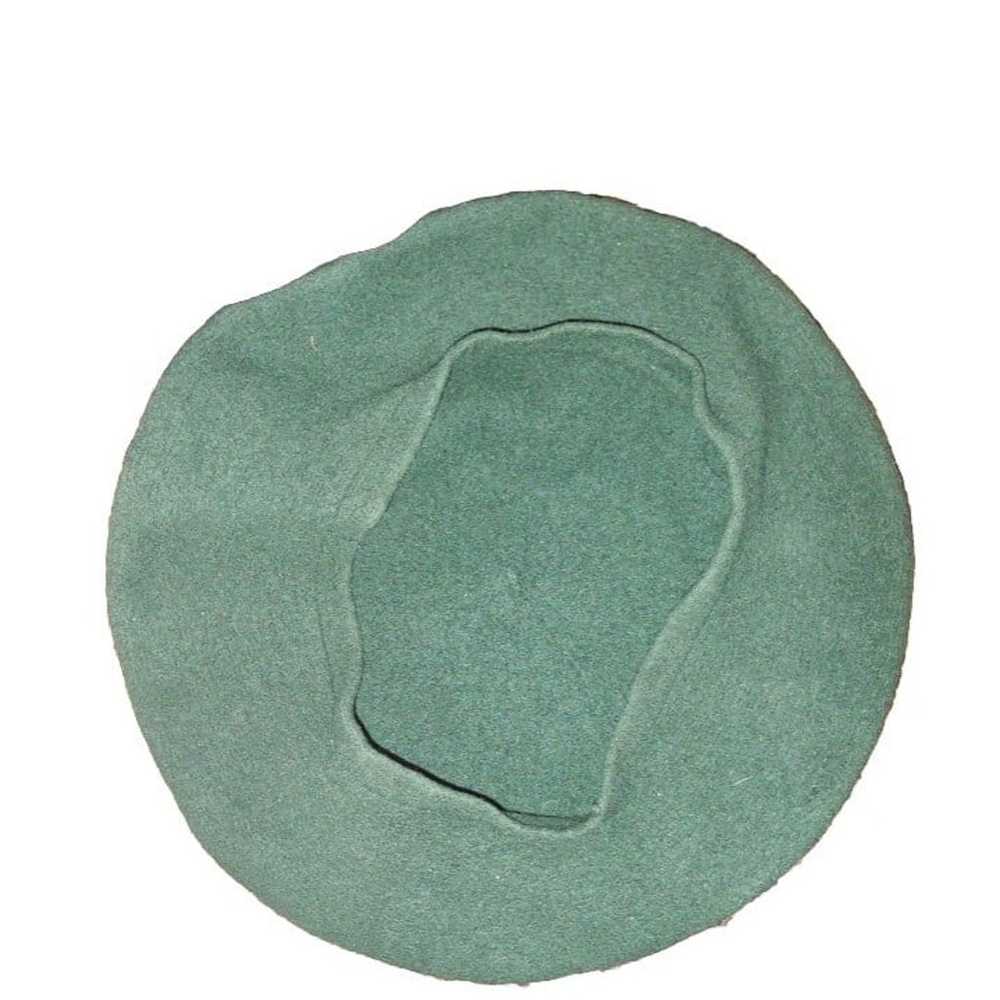 Dark Green Vintage green tam hat / beret wool - image 2