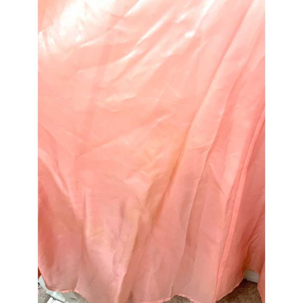 VTG Handmade Pink Shiny Sleeveless Elegant Long D… - image 10