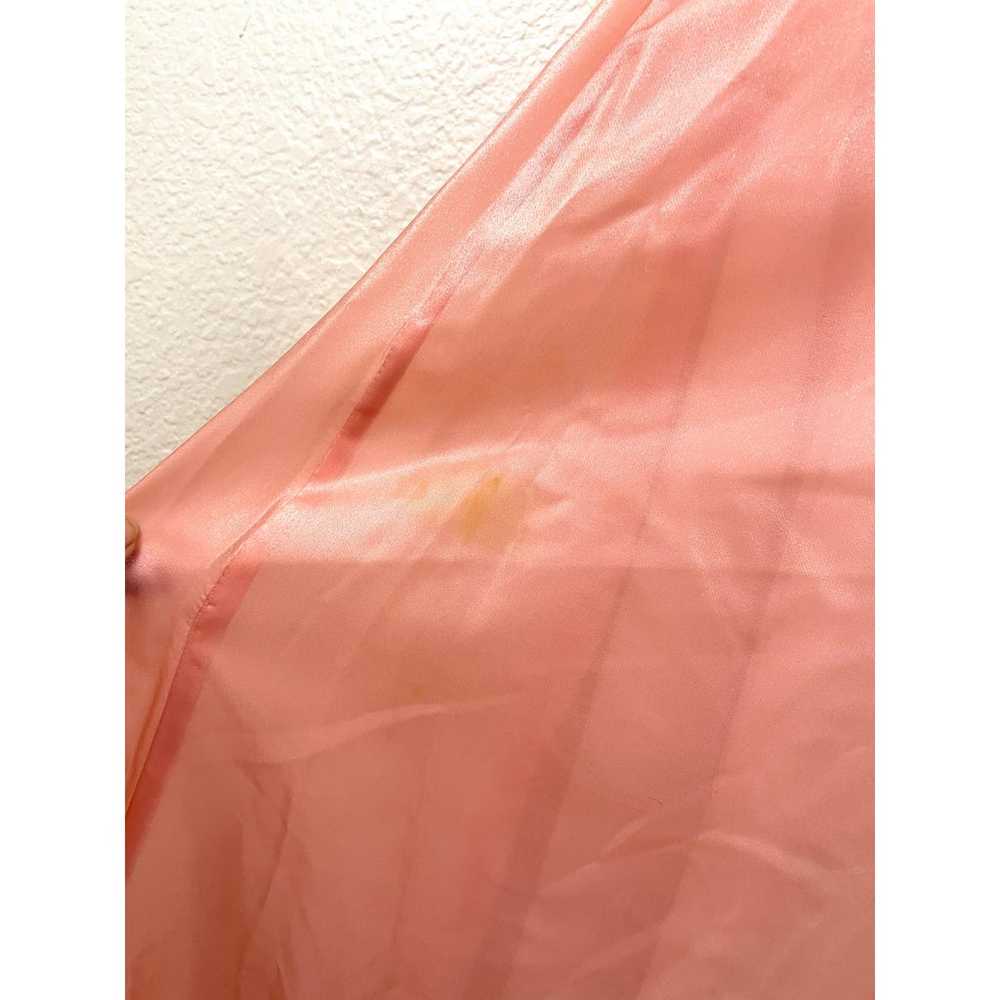 VTG Handmade Pink Shiny Sleeveless Elegant Long D… - image 4