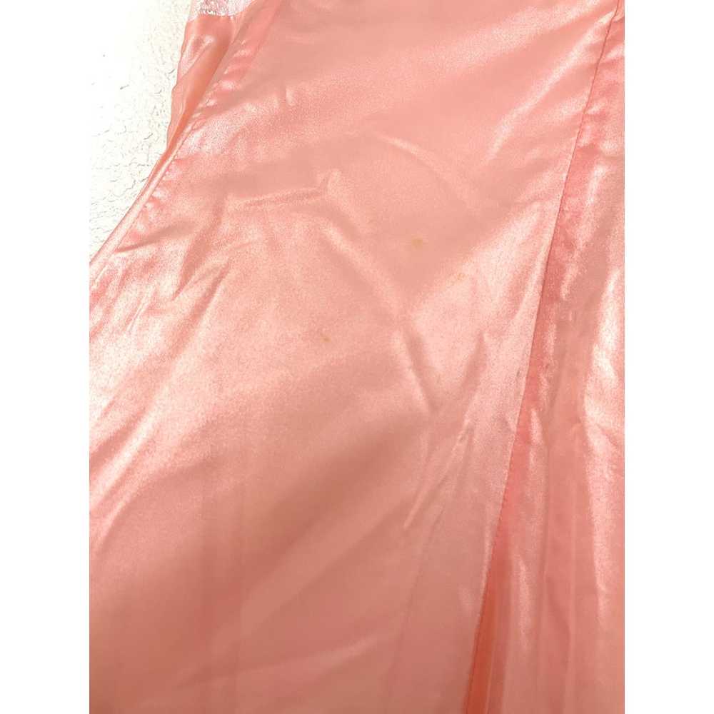 VTG Handmade Pink Shiny Sleeveless Elegant Long D… - image 8