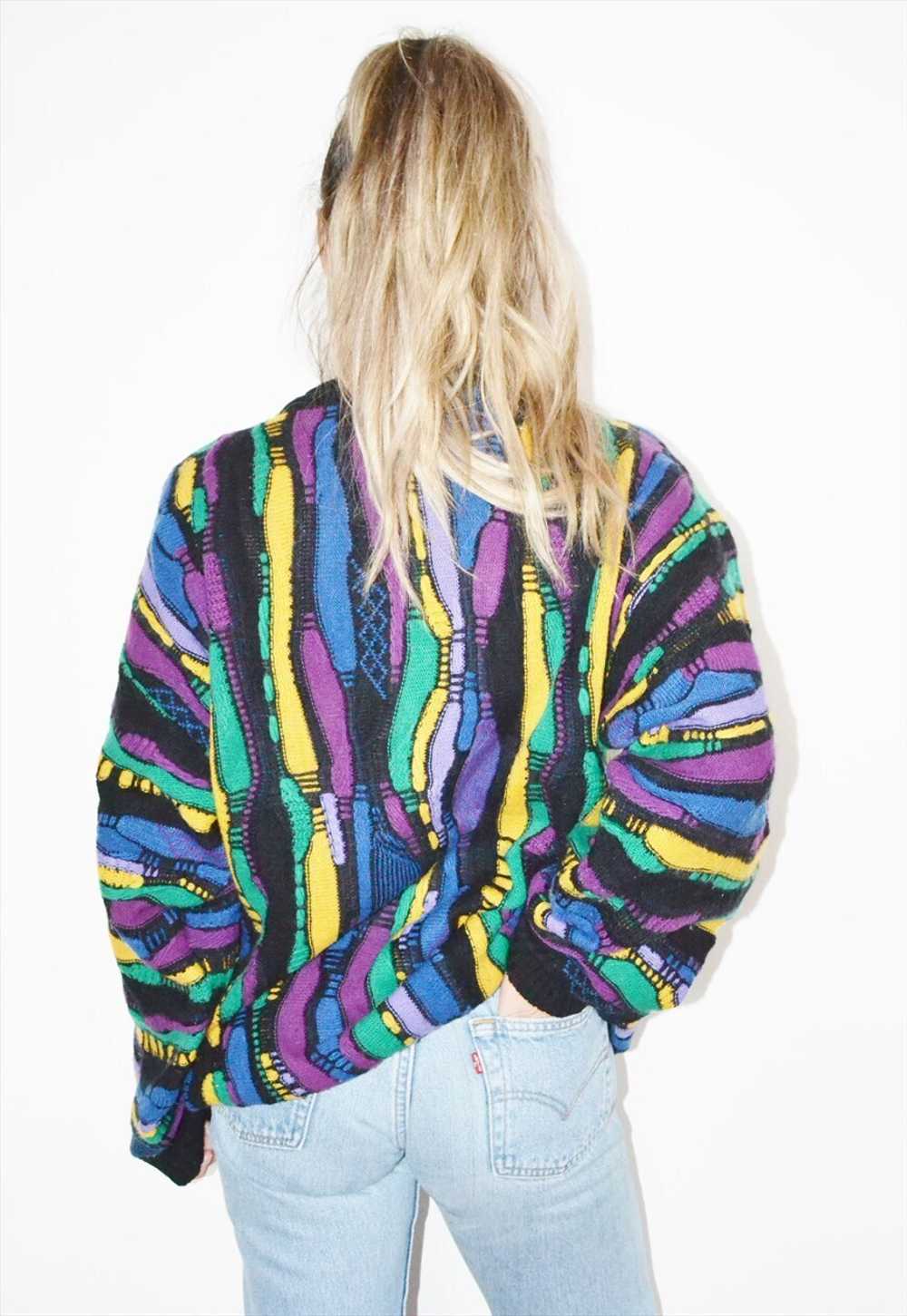 Vintage 90s COOGI Style Abstract Jumper / Sweatsh… - image 3