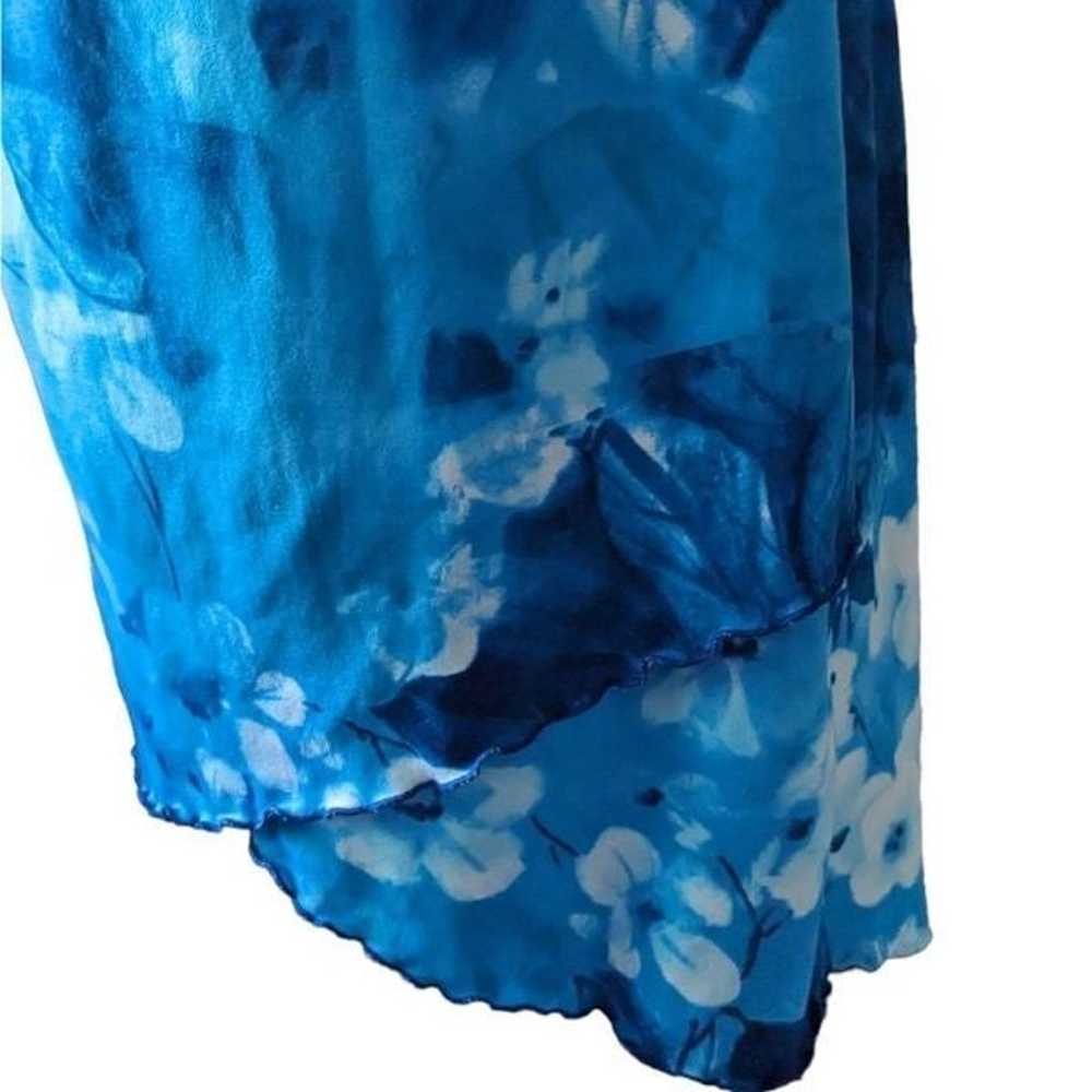Pulse vintage Y2K blue floral print halter dress … - image 5