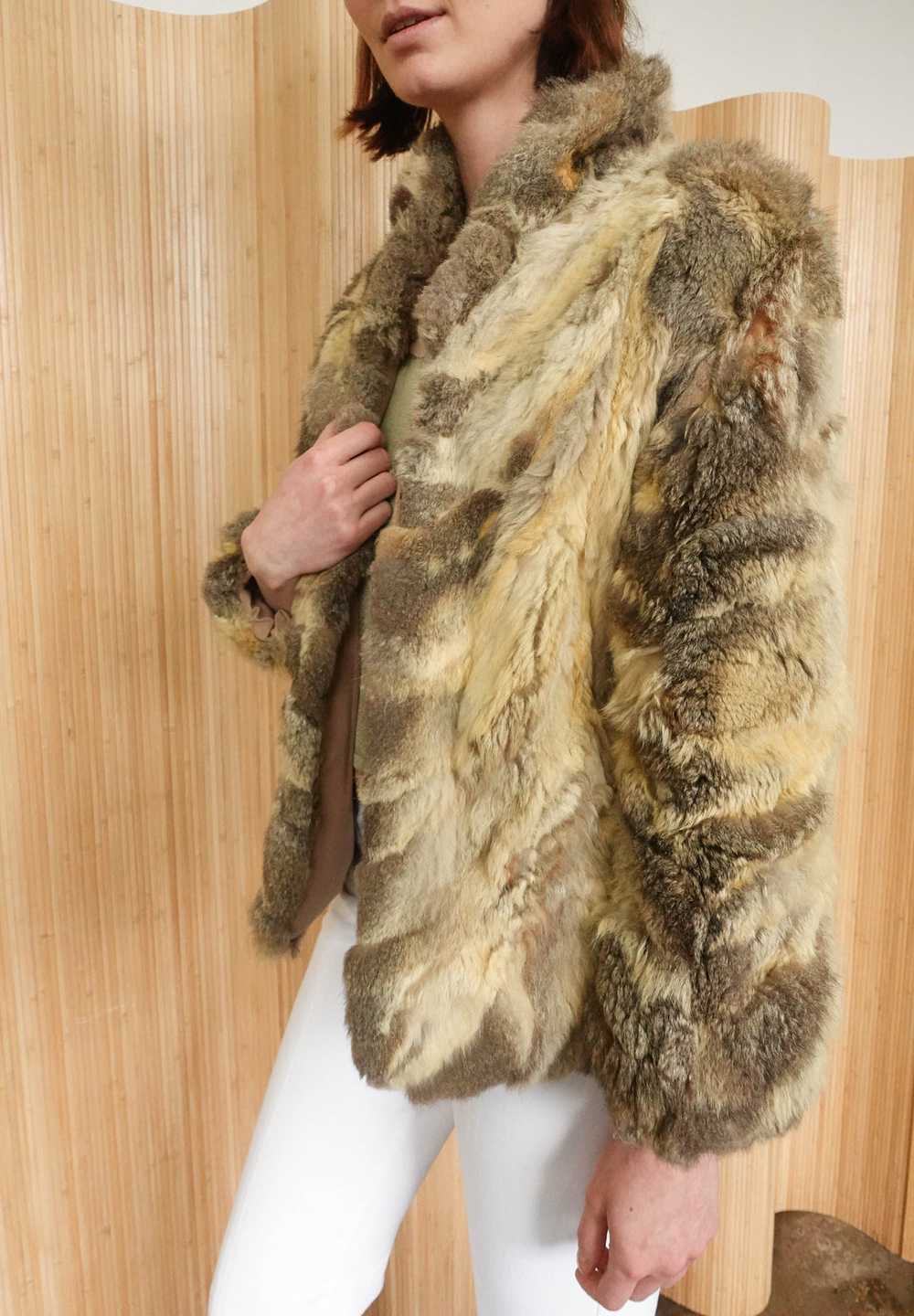 Vintage Cropped Fur Coat - image 4