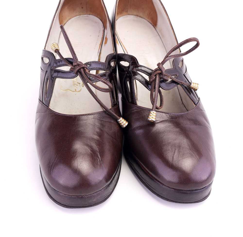 1970s Italian Platforms Mary Jane shoes UK 4 - image 5