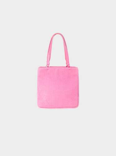 Prada FW 1999 Pink Knitted Tote Bag - image 1