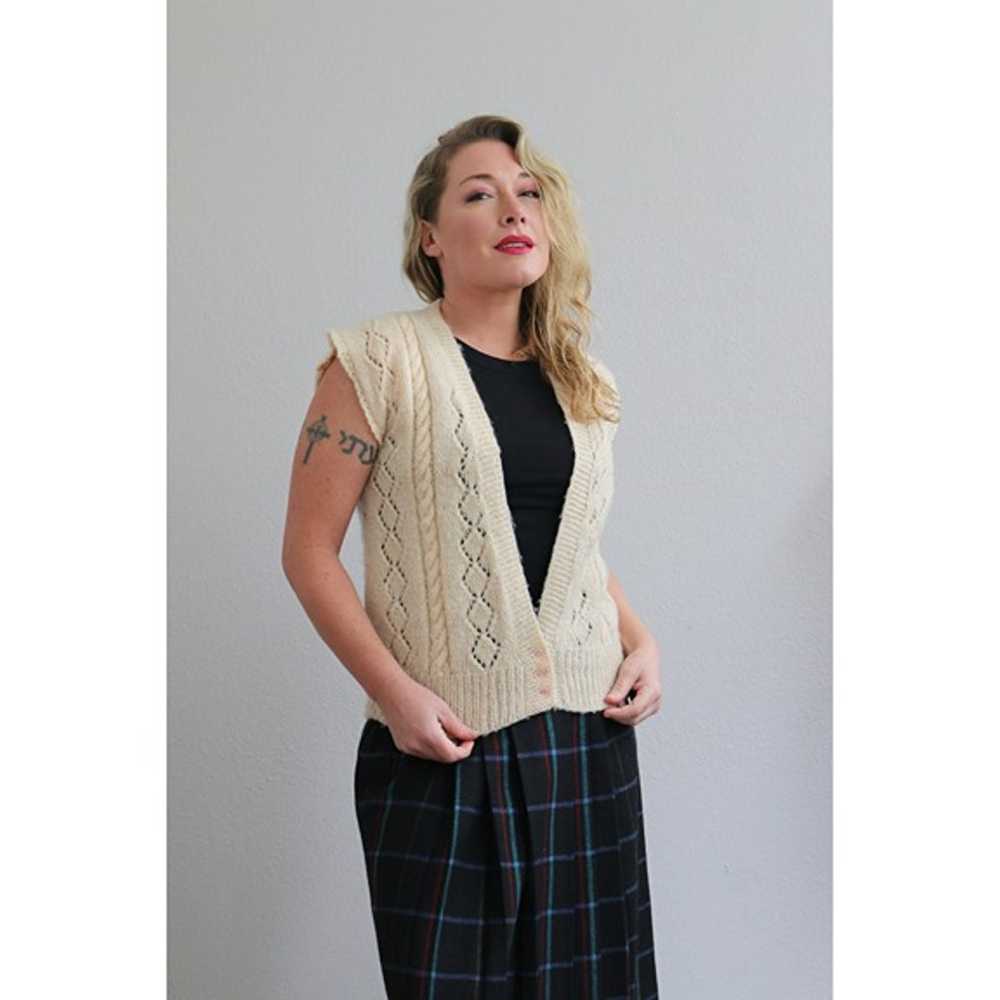 1970's Peachy Hand Knit Cardigan // Women's Small… - image 1