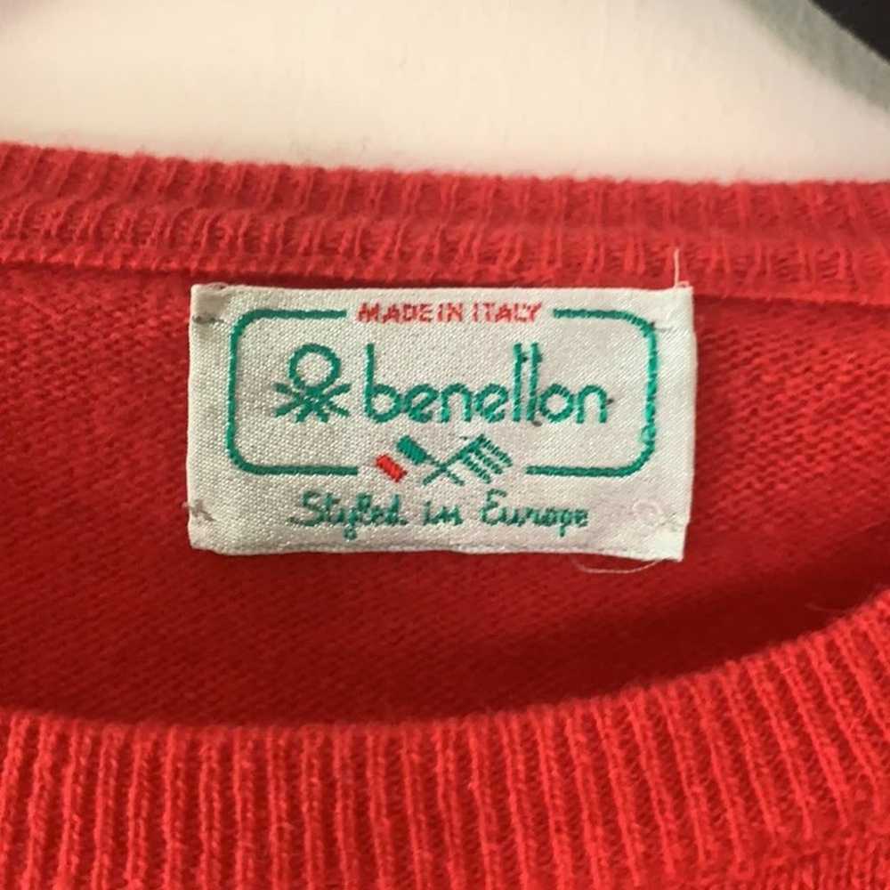 Vintage Italian Red Sweater Size L - image 3
