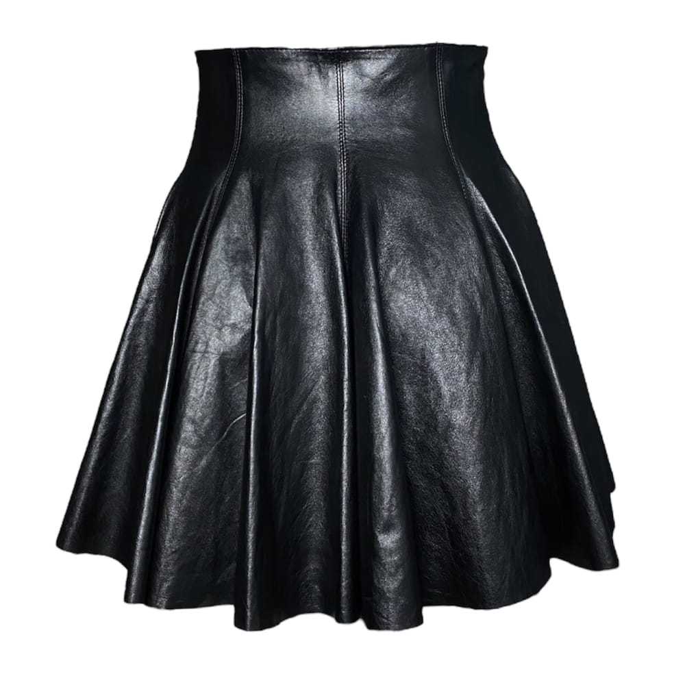 Plein Sud Leather mini skirt - image 3