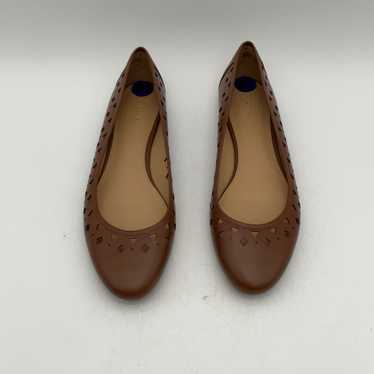 Michael Kors Womens Brown Leather Round Toe Slip-… - image 1