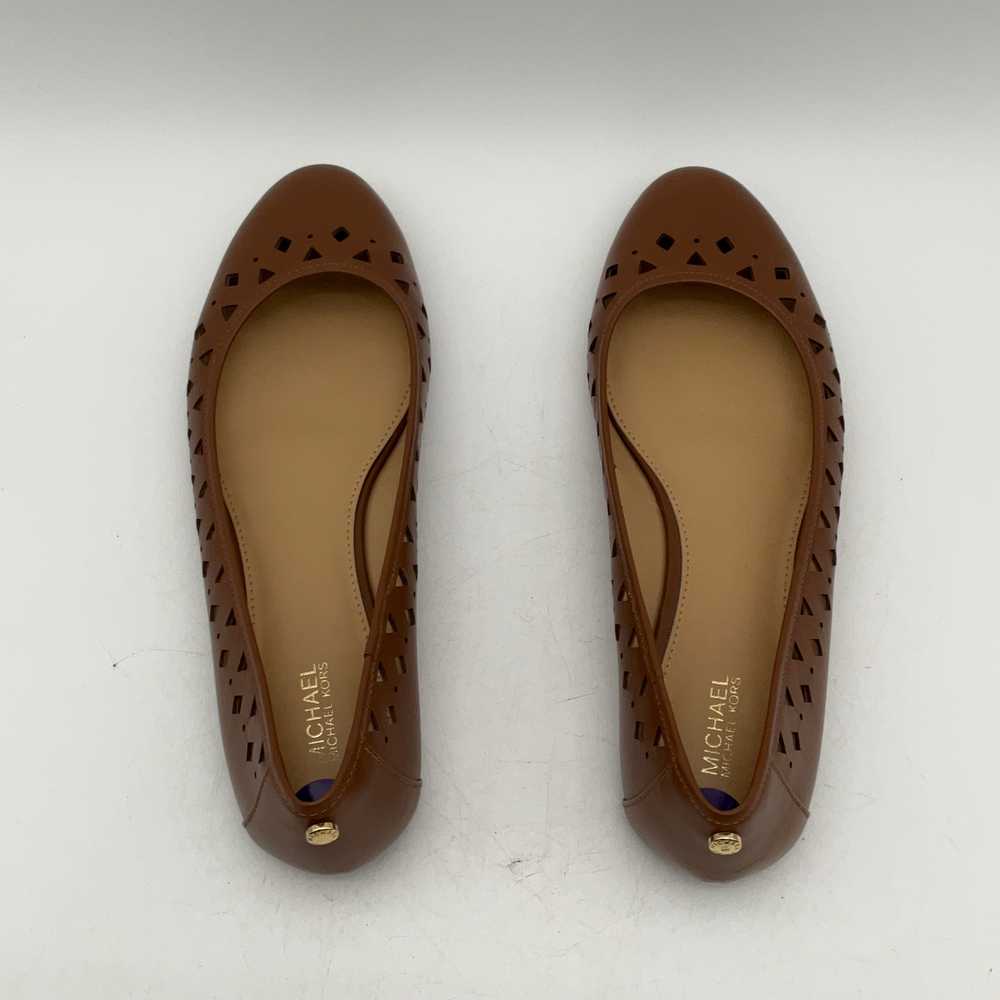 Michael Kors Womens Brown Leather Round Toe Slip-… - image 5