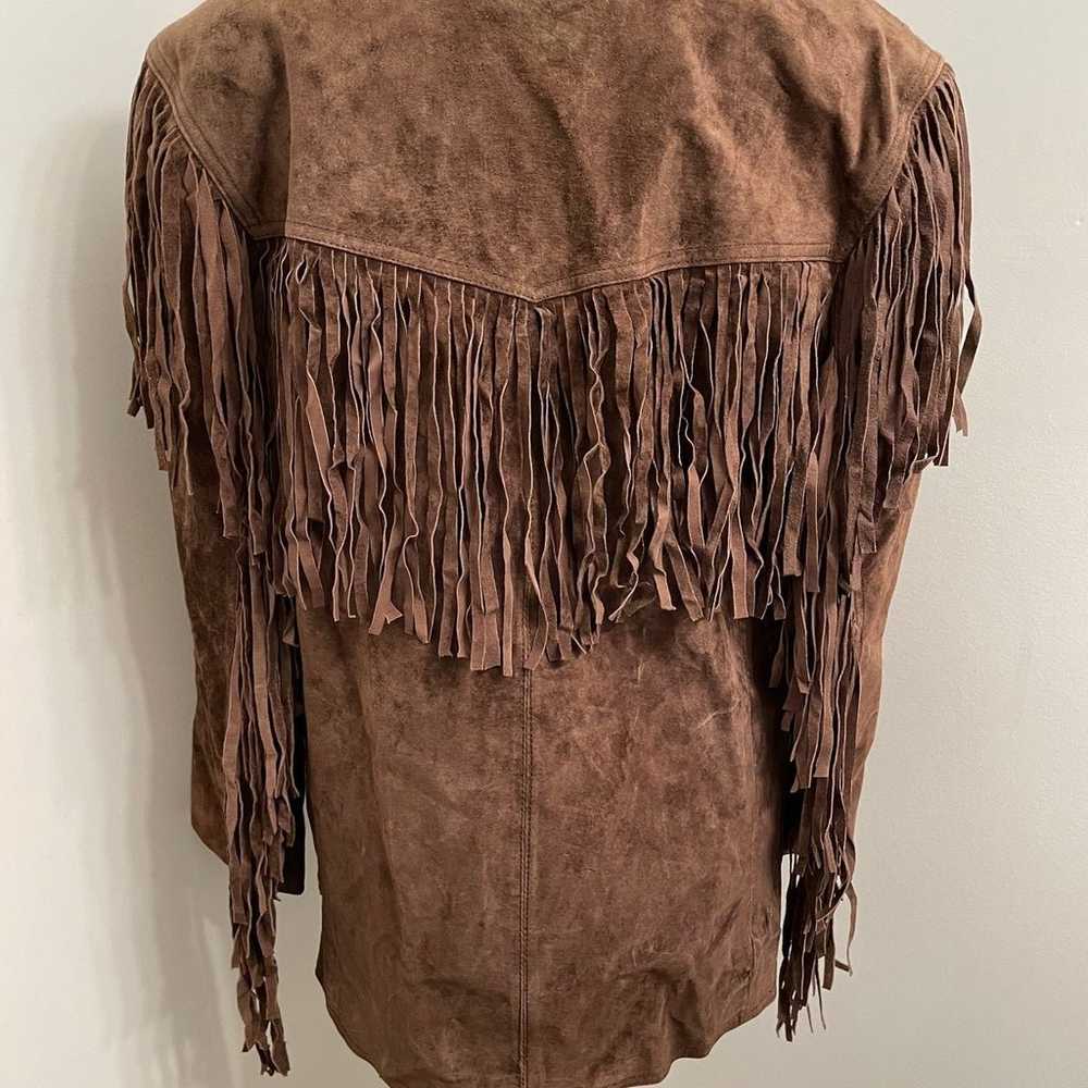 I00% Leather Vintage Western Cowgirl Jacket - image 3