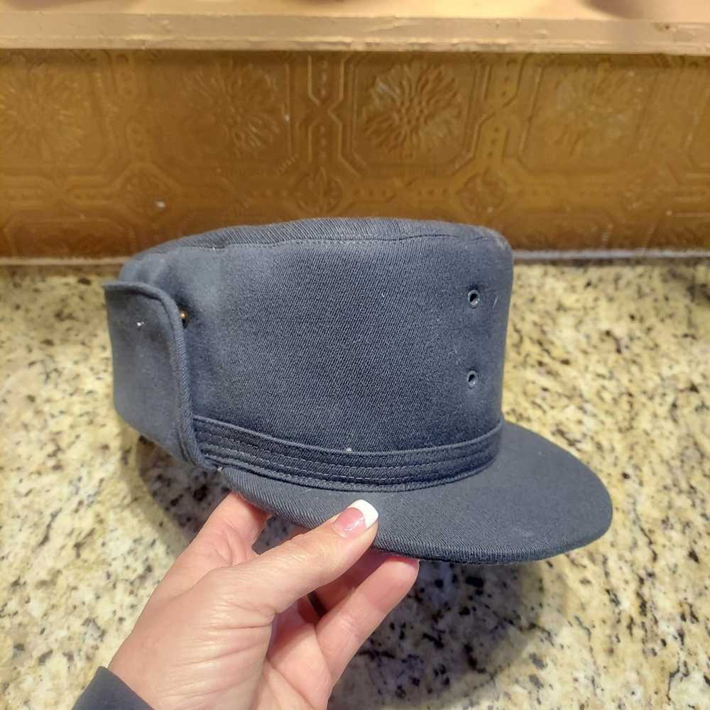 Vintage Swedish Army Blue/grey Wool Winter Hat.  … - image 8