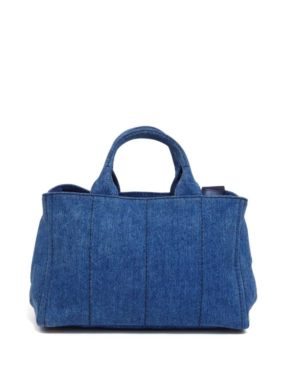 Prada Pre-Owned 2000s Canapa two-way bag - Blue - image 2