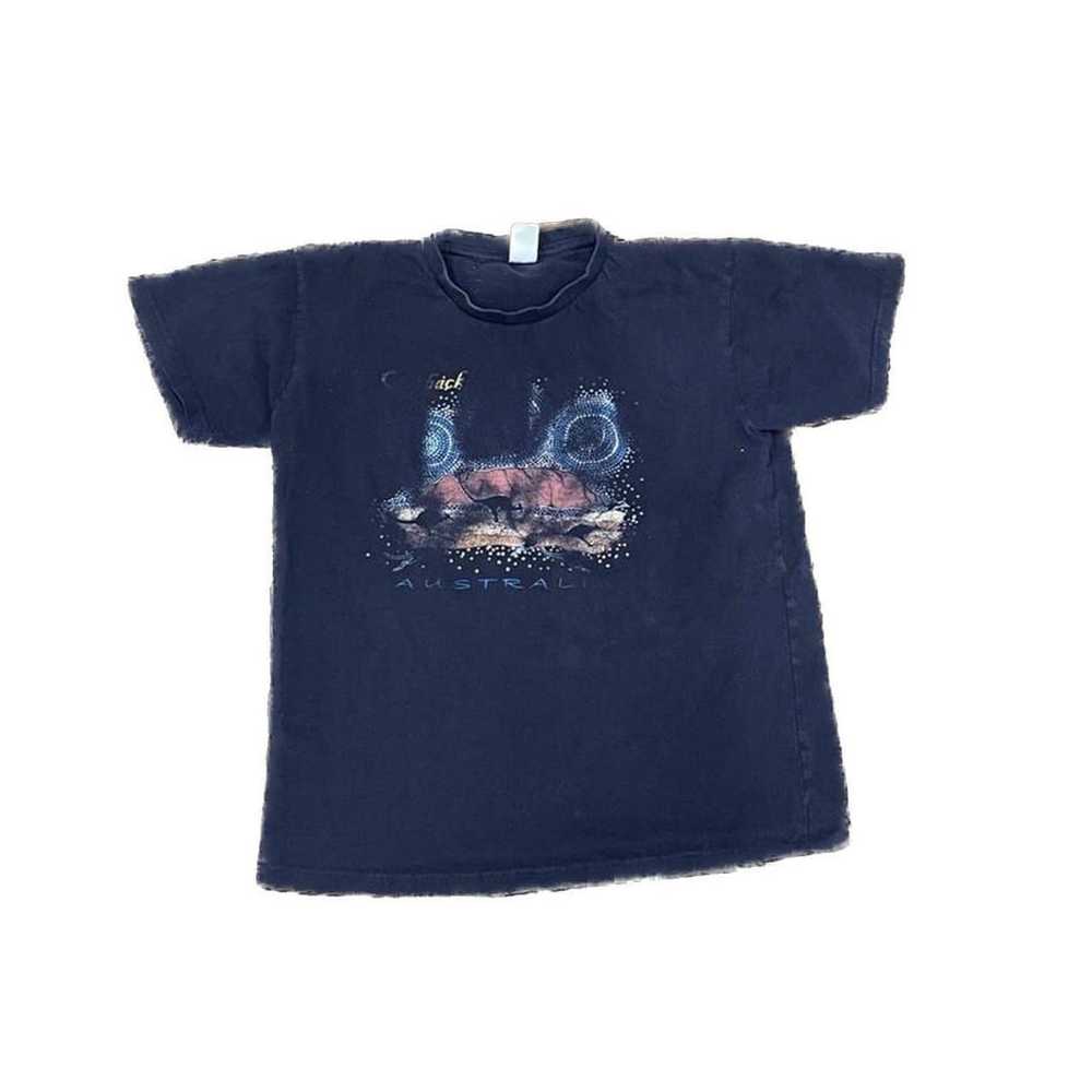 vintage blue grunge y2k graphic short sleeve tee - image 1