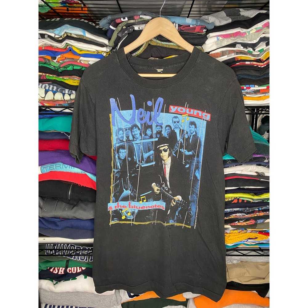 Vintage 1988 Neil Young & The Bluenotes Sponsored… - image 1