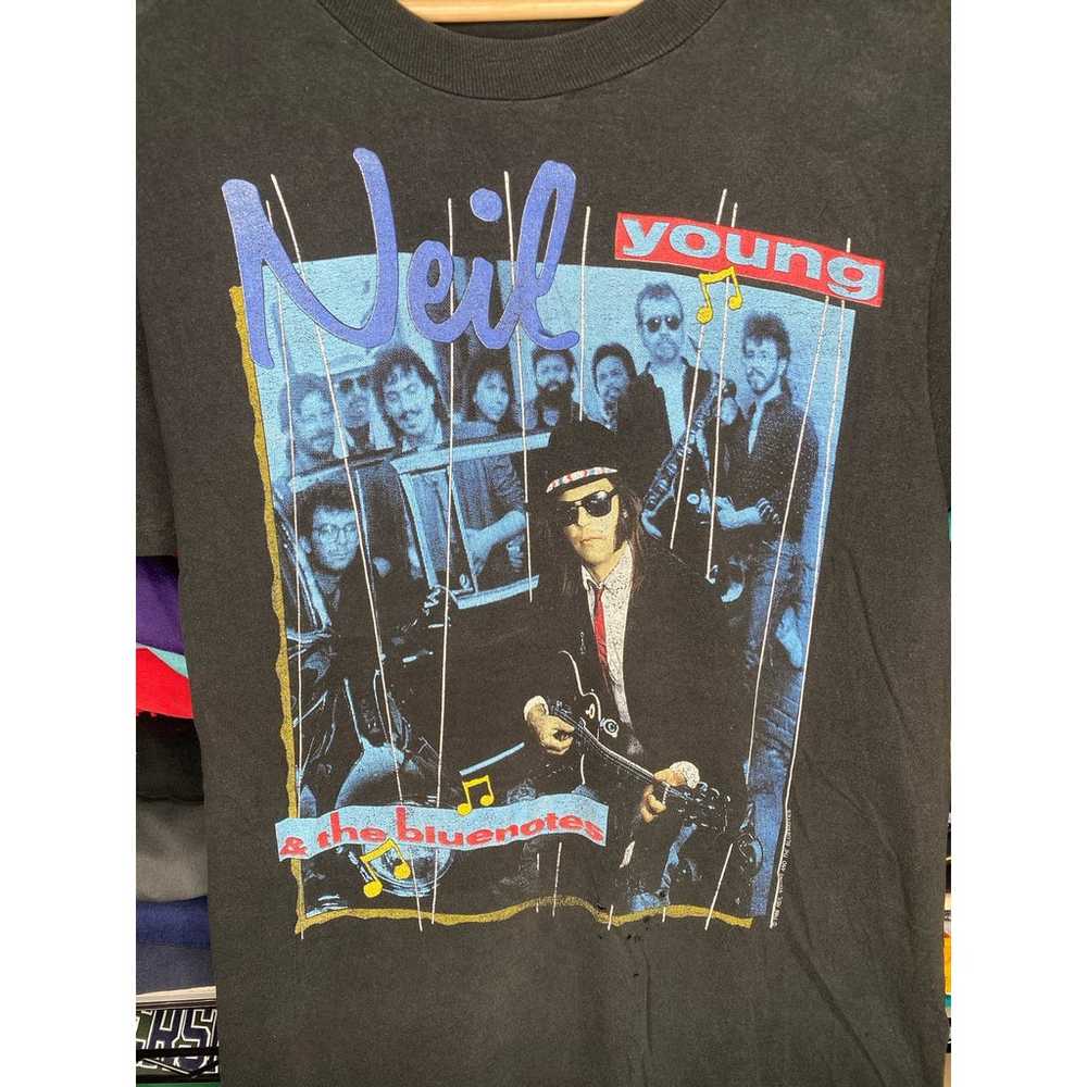 Vintage 1988 Neil Young & The Bluenotes Sponsored… - image 2