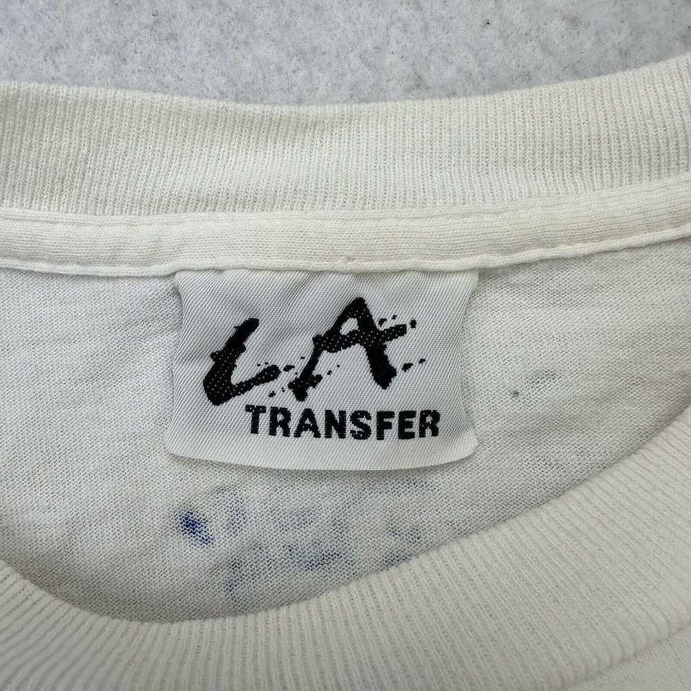 Vintage LA Transfer Shirt Mens XL White Red Blue … - image 10