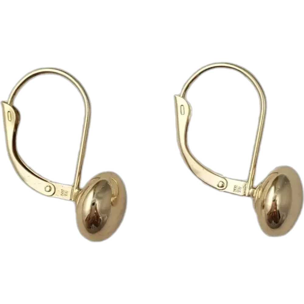 14K Yellow Gold Dangle Earrings #16518 - image 1