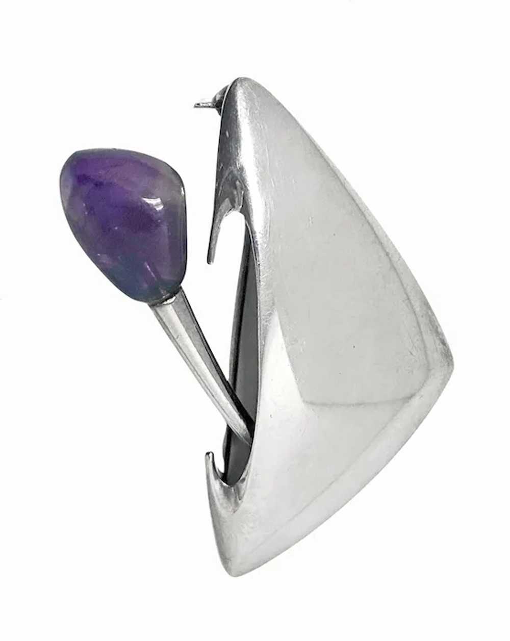 Mid century Danish Sterling N.E. From unusual pin… - image 5