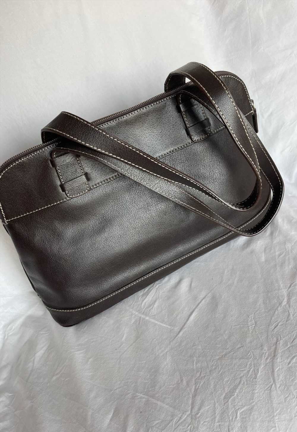 Vintage Tanner Tailor Chocolate Leather Bag - image 2