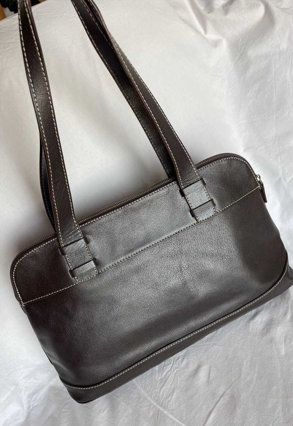 Vintage Tanner Tailor Chocolate Leather Bag - image 3
