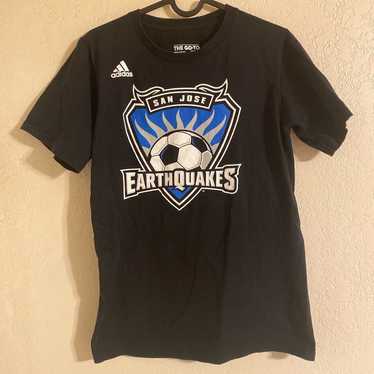 San Jose Earthquakes Adidas shirt.