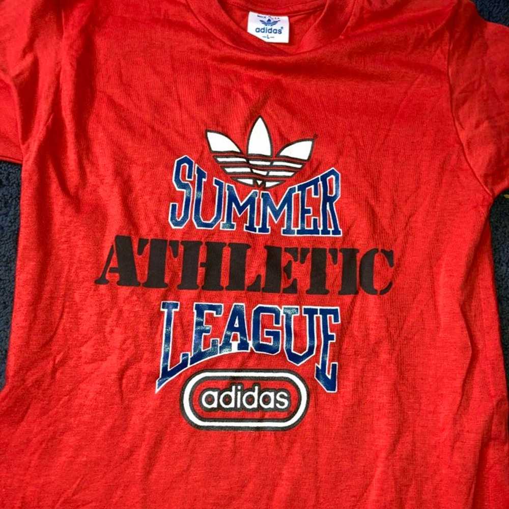 1980s Summer athletic league Adidas shir - image 2