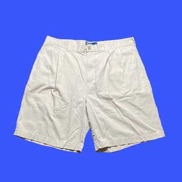 Polo Chino Ralph Lauren Mens Shorts Size 40 (36) Beige Pleated Front
