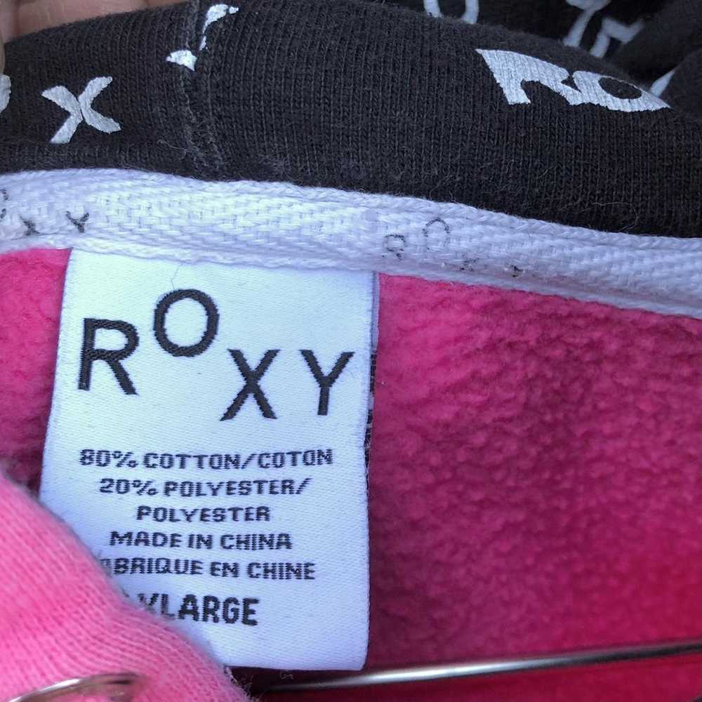 Vintage ROXY Vintage y2k Pink Black Hoodie Sweats… - image 3