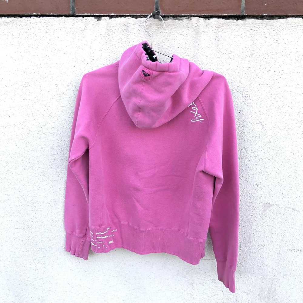 Vintage ROXY Vintage y2k Pink Black Hoodie Sweats… - image 5